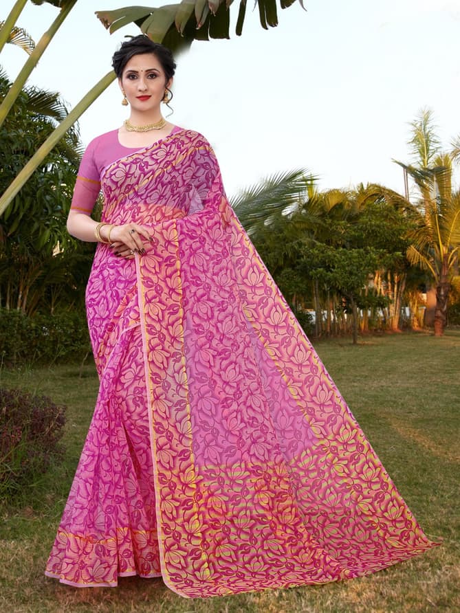 Kota Doriya Lotus Exclusive Wear Cotton Printed Saree Collection